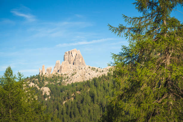 zobacz cortina d'ampezzo w dolomitach, włochy krajobraz przyrody tle - veneto cortina dampezzo hotel mountain zdjęcia i obrazy z banku zdjęć