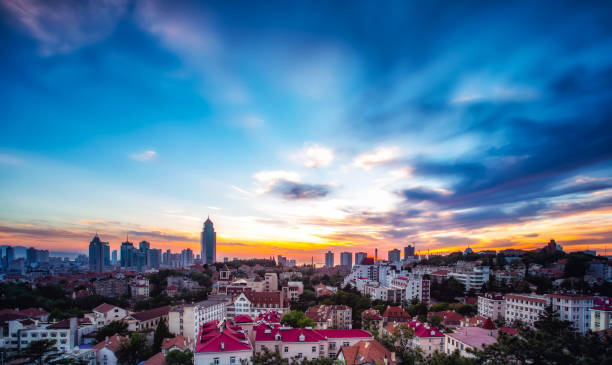 istock Qingdao urban architecture skyline 1250390986