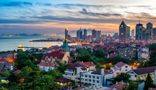 istock Qingdao urban architecture skyline 1250391009