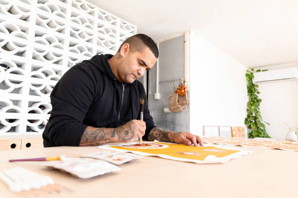 istock Indigenous Aboriginal Australian Artist 1250398282