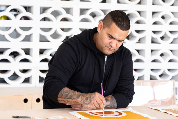istock Indigenous Aboriginal Australian Artist 1250398460