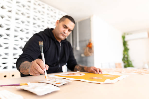 istock Indigenous Aboriginal Australian Artist 1250398516