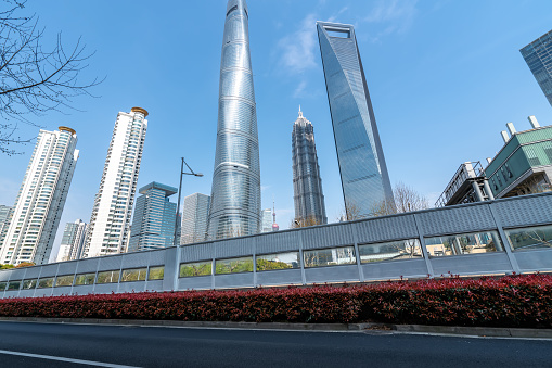 Tilt up Top 3 Landmarks in Guangzhou.