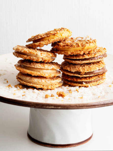Cookie, biscuit, Sandwich cocoa cookie with crema, Sandwich Cookies,
