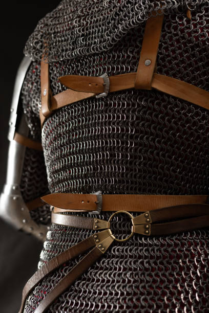 istock Mannequin with a beard in a helmet and armor of a knight 1250405475