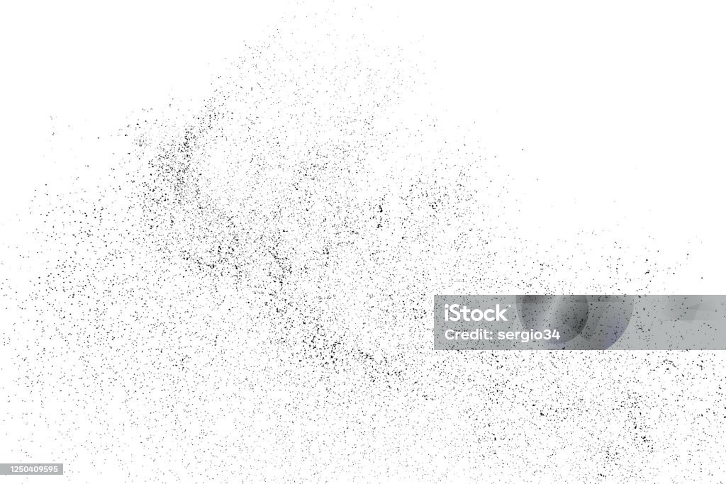 Distressed black texture. Distressed black texture. Dark grainy texture on white background. Dust overlay textured. Grain noise particles. Rusted white effect. Grunge design elements. Vector illustration, EPS 10. Textured stock vector