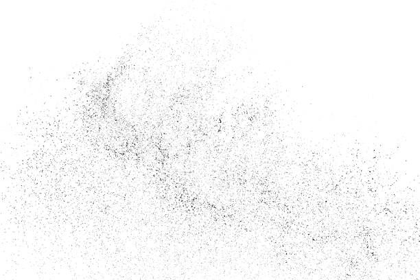 Distressed black texture. Distressed black texture. Dark grainy texture on white background. Dust overlay textured. Grain noise particles. Rusted white effect. Grunge design elements. Vector illustration, EPS 10. dust stock illustrations