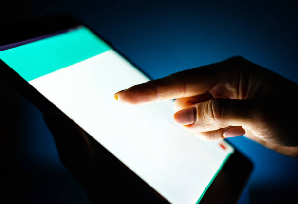 istock Closeup of tablet and user's hand 1250416141