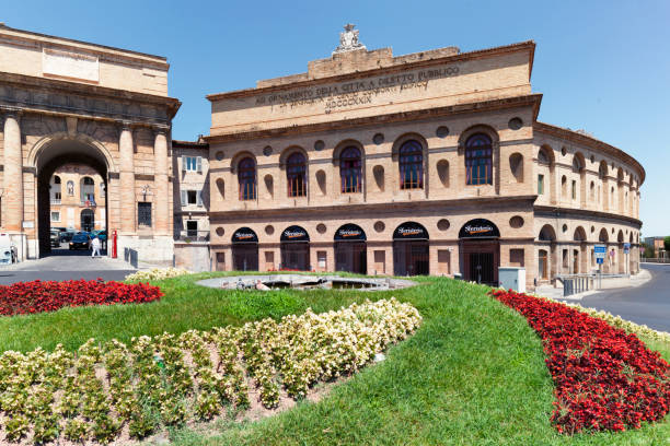 Macerata, 19 Macerata, Marche -  Exterior of Sferisterio opera theatre macerata italy stock pictures, royalty-free photos & images