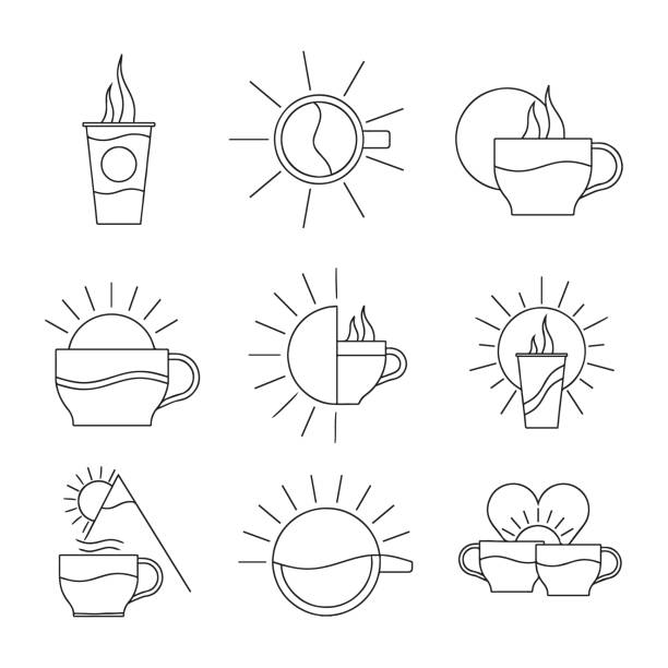 Set Book Stickers Books Sun Coffee Cup And Moon Stock Illustration -  Download Image Now - Book, Sticker, Reading - iStock