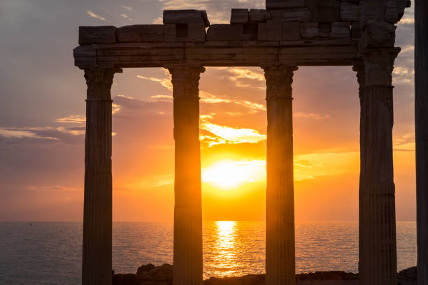 Apollon Temple and Sunset Side Antalya / Turkey temple of apollo antalya province stock pictures, royalty-free photos & images