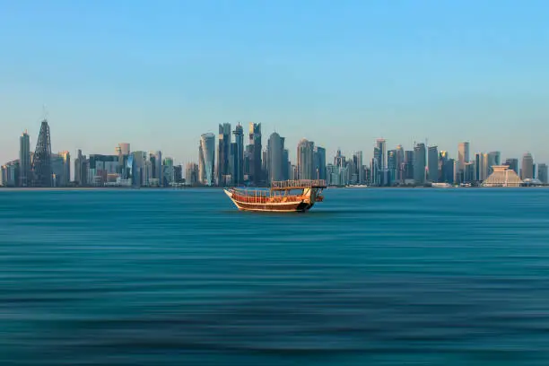 Motion blur picture of Corniche skyline