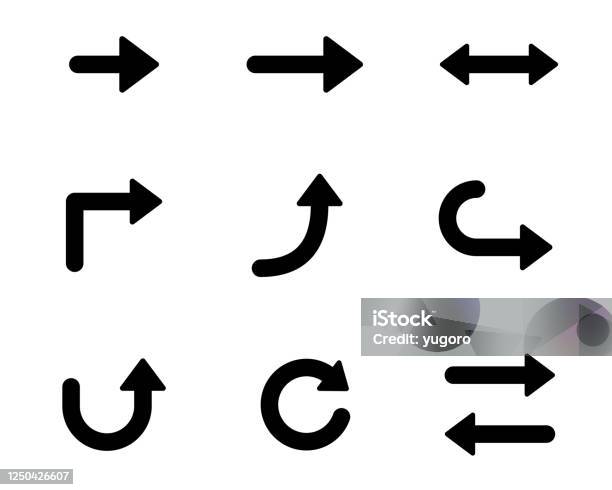 箭頭 Web 圖示集向量圖形及更多箭頭符號圖片 - 箭頭符號, 行車方向指示標誌, 矢量圖