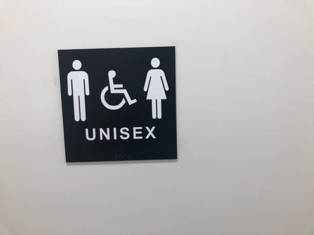 istock Unisex bathroom sign 1250430816