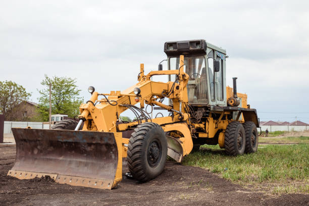 istock Yellow bulldozer with bucket. Wheel Loader. Heavy Equipment Machine. Tractor Front Loader. Construction Machinery. 1250432101