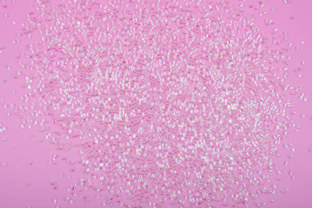 istock Pearl Confettis on Pink Background. S 1250436434