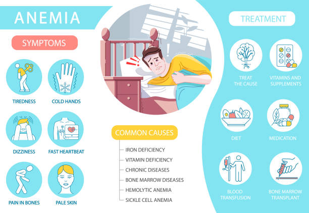 Anemia vector infographic template. Anaemia common causes and symptoms. Patient UI web banner with flat characters. Chronic disease treatment. Cartoon advertising flyer, leaflet, ppt info poster idea Anemia vector infographic template. Anaemia common causes and symptoms. Patient UI web banner with flat characters. Chronic disease treatment. Cartoon advertising flyer, leaflet, ppt info poster idea ppt templates stock illustrations