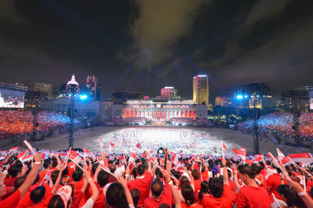Singapore National Day Parade 2019 This was taken during August 9, 2019, where it is the official independence day of Singapore in the evening. Once every five years, the NDP will be held in the padang.
