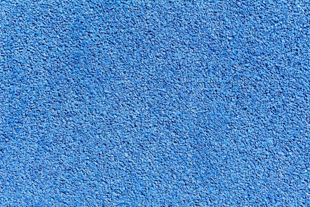 istock soft blue rubber coating of the playground 1250448469
