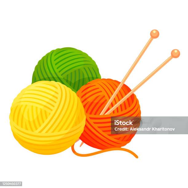 Balls Of Yarn With Knitting Needles Clews Skeins Of Wool Tools For Handicraft Handknitting Stock Illustration - Download Image Now - iStock Balls Of Yarn With Knitting Needles Clews Skeins Of Wool Tools For Handicraft Handknitting Stock Illustration - Download Image Now - iStock