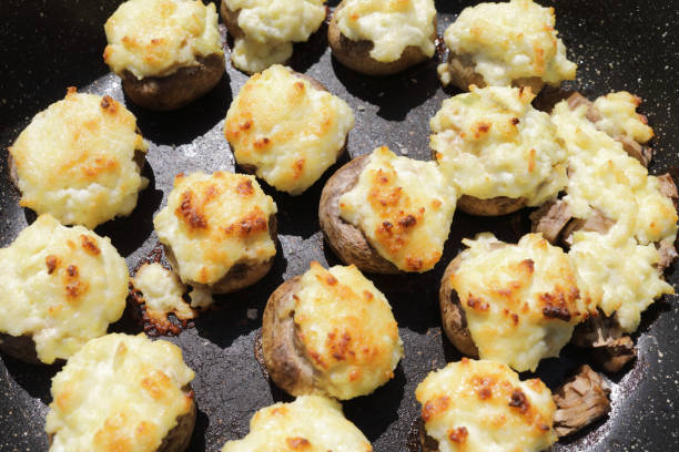 istock Baked champignons with cheese 1250450601