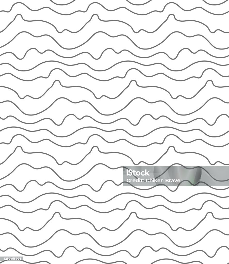 Pattern Repete Sequence Ripple Repeat Creative Vector Curved Repeat Texture Seamless Line Graphic ...