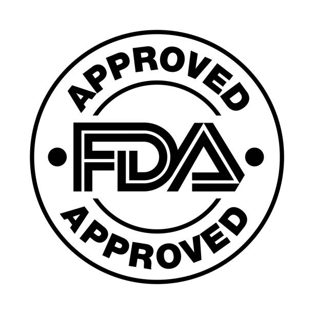 u.s. food and drug administration fda zugelassen vektorstempel - food and drug administration stock-grafiken, -clipart, -cartoons und -symbole