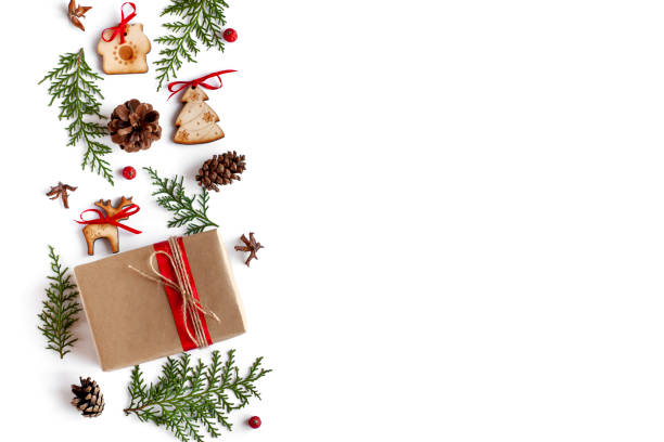 istock Christmas frame border on white background 1250466988