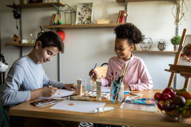 istock Best friends having fun and creative time together 1250468087