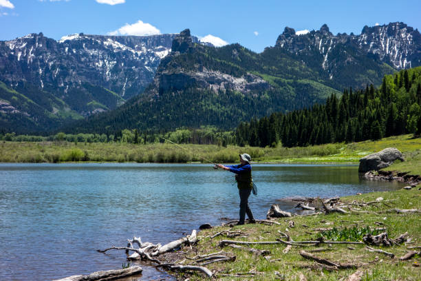 istock Fisherwoman at Silver Jack Reservoir 1250474164
