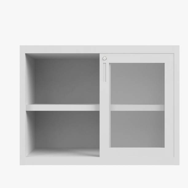 istock Filing cabinet with glass door 1250476347