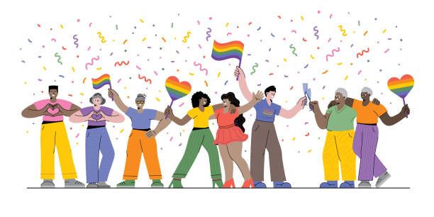 ilustrações, clipart, desenhos animados e ícones de celebrando o orgulho - homosexual couple illustrations