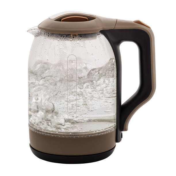 istock Glass electric kettle with boiling water 1250482353