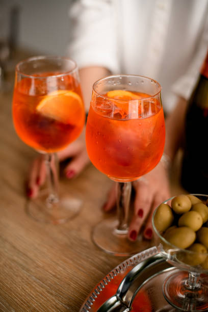 istock view on two glasses of cold drink stand on the kitchen table. 1250482367