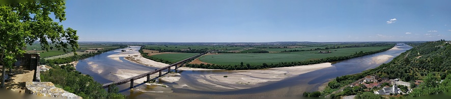 Tagus River, seen from Portas do Sol, in Santarém, Portugal