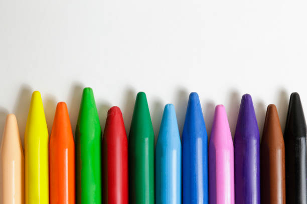 istock Conceptusl image with group of crayons isolated on white background 1250487820