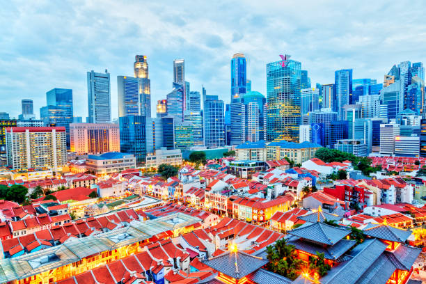 istock Singapore Chinatown With Downtown Financial District in Background 1250492074