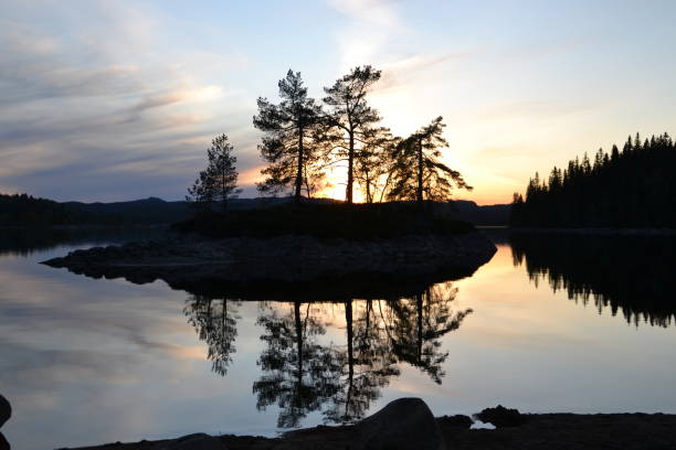 istock Evening by the lake 1250499636