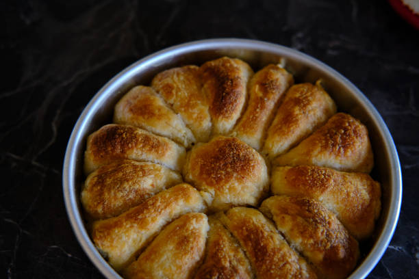 istock Traditional turkish pastry, freshly baked cheesy borek 1250499712