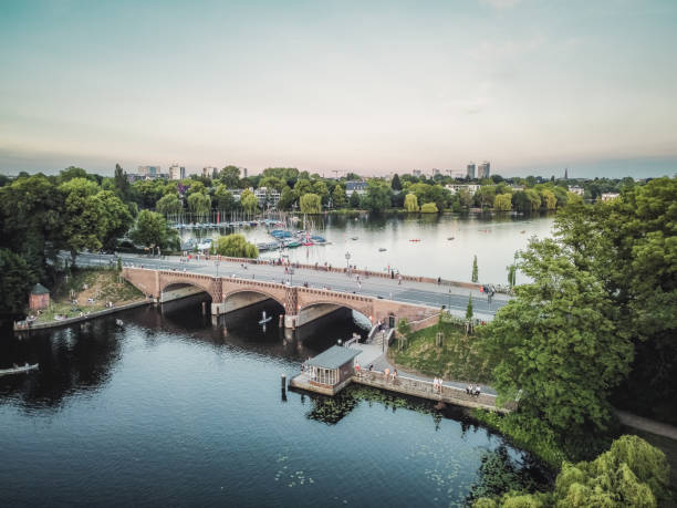 istock Aerial view to Alster in Hamburg Germany 1250515621