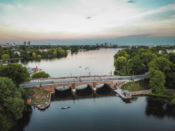 istock Warm evening above Alster in Hamburg Germany 1250515639