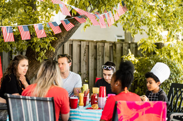 istock Family enjoying 4th July BBQ 1250524321