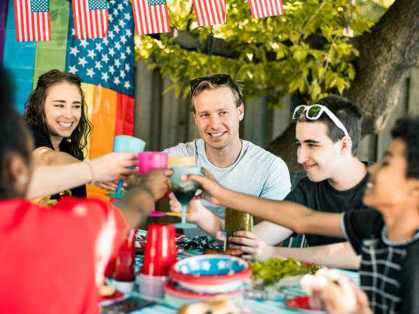 istock Family enjoying 4th July BBQ 1250524654