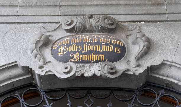 istock Inscription in german at St Peter Church 1250524954