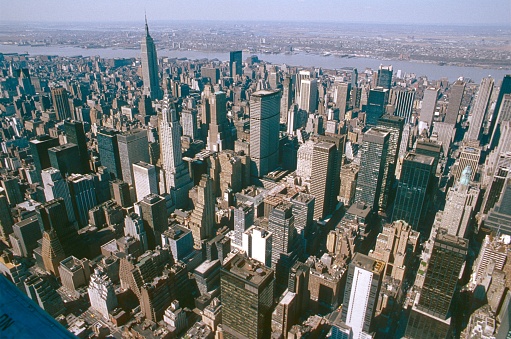 New York City, NS, USA, 1988.Cityscape of Midtown Manhattan.