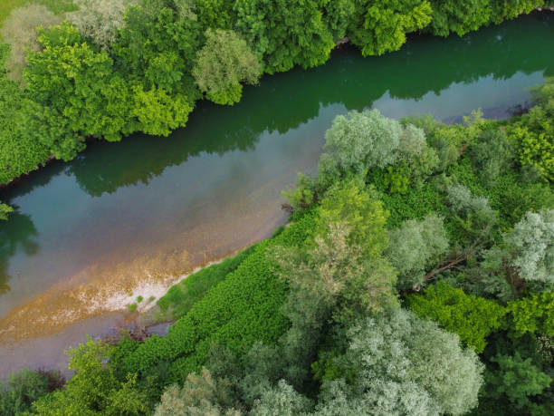 istock Ljubljanica river, drone photo 1250527997