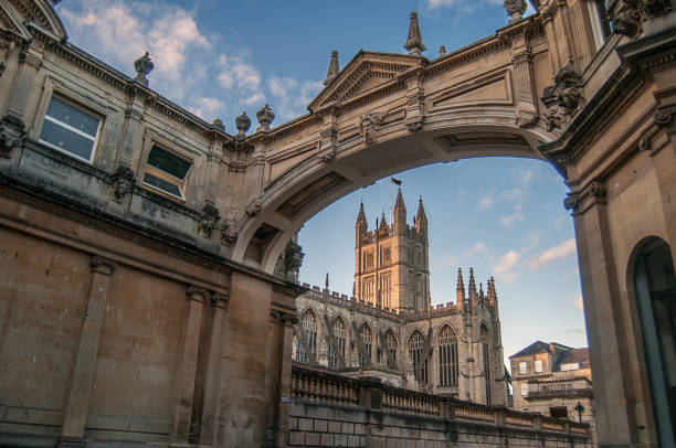 Histroric Roman Baths in the city of Bath, England