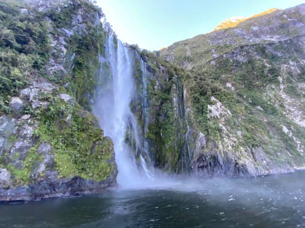 istock Waterfall in Milford sound 1250540967