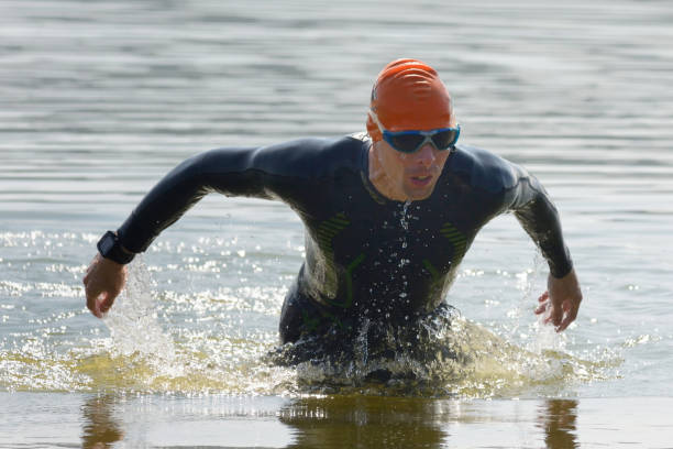 istock Preparation for diving or leaving the water 1250547313