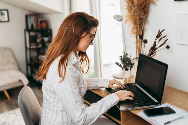 istock Female artist working at home 1250547765